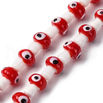 Handmade Evil Eye Lampwork Beads Strands LAMP-S069-01A-01-1