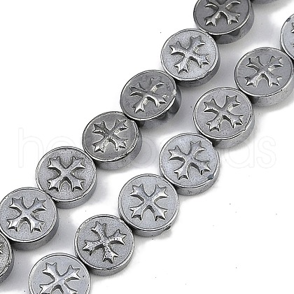Electroplated Synthetic Non-magnetic Hematite Beads Strands X-G-K375-B02-03-1