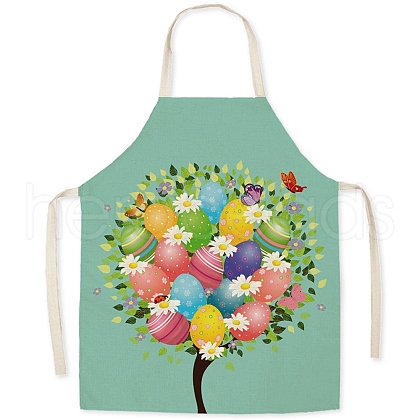 Cute Easter Egg Pattern Polyester Sleeveless Apron PW-WG98916-23-1