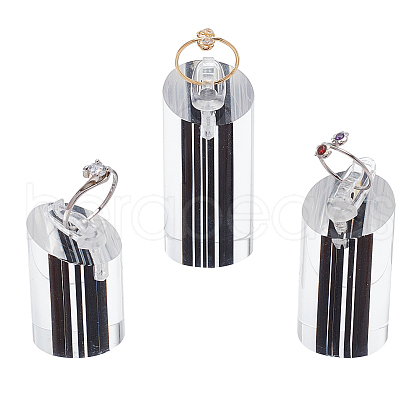 Acrylic Jewelry Finger Ring Displays Stand Set RDIS-WH0006-15A-1