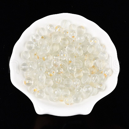 Frosted Baking Painted Glass Beads X1-DGLA-N005-8mm-01-1
