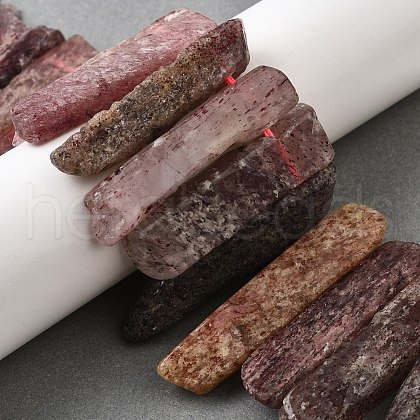 Natural Strawberry Quartz Beads Strands G-S386-D14-1