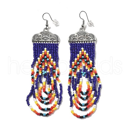 Bohemian Style Tassel Dangle Earrings UJ7824-2-1
