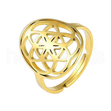 304 Stainless Steel Adjustable Rings for Women RJEW-M008-01G-1