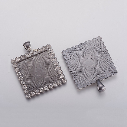 Alloy Pendant Cabochon Settings ALRI-TAC0001-05A-B-1
