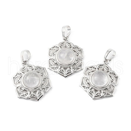 Natural Quartz Crystal Pendants X-G-P498-02P-06-1