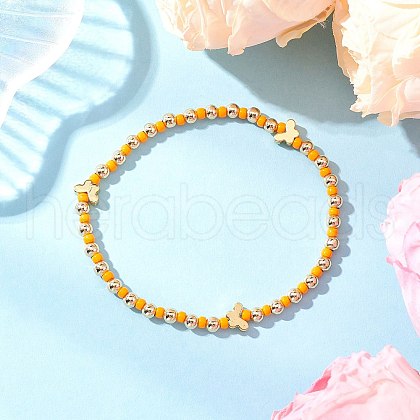Bohemian Style Glass Seed Bead Stretch Bracelets BJEW-JB11800-03-1