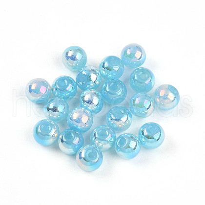 Electroplate Pearlized Glass Pearl Beads EGLA-T021-14A-07-1