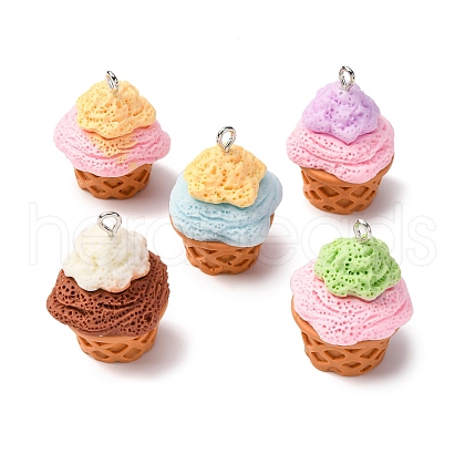 3D Opaque Resin Pendants RESI-V010-02-1