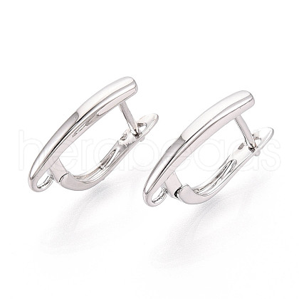Brass Hoop Earring Findings KK-N267-23B-P-1