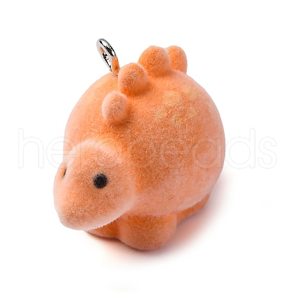 Flocky Resin Pendants FIND-S001-08B-1