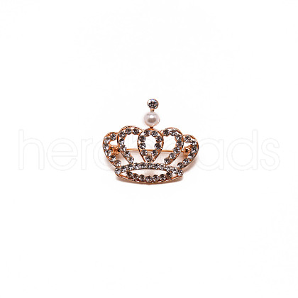 Crystal Rhinestone Crown Brooch JEWB-WH0022-30-1