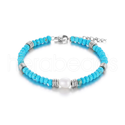 Synthetic Turquoise Beaded Bracelets for Women CG6931-7-1