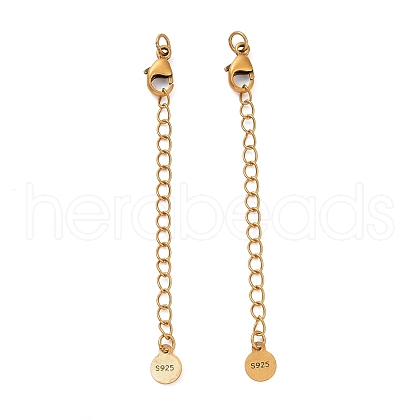925 Sterling Silver Chain Extenders STER-D036-34AG-1