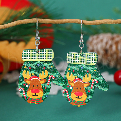 Christmas Gloves Acrylic DIY Dangle Earrings AR6870-1-1
