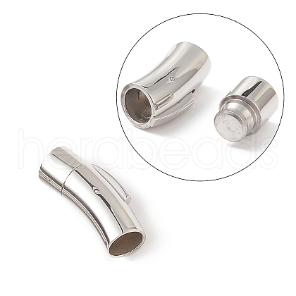 Tarnish Resistant 304 Stainless Steel Bayonet Clasps STAS-I013-8mm-1