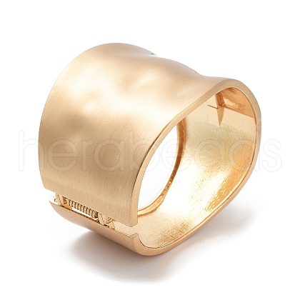 Alloy Wide Hinged Bangles BJEW-C058-02C-G-1