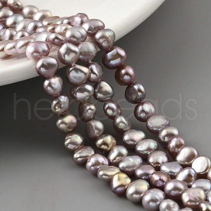 Natural Cultured Freshwater Pearl Beads Strands PEAR-A006-03G-1