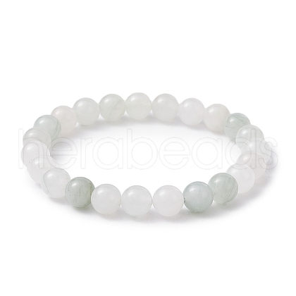 Natural Quartz Round Beaded Stretch Bracelets for Women BJEW-TA00385-1