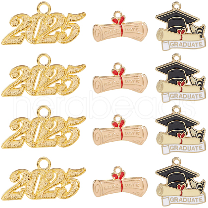 SUNNYCLUE 60Pcs 3 Styles Graduation Season Alloy Pendants FIND-SC0013-17-1