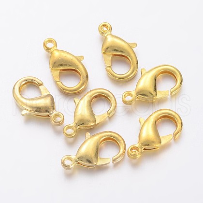 Brass Lobster Claw Clasps KK-905-G-NF-1