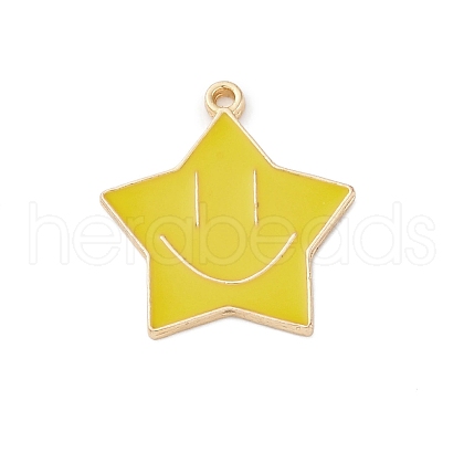 Alloy Enamel Pendants ENAM-F152-05G-01-1
