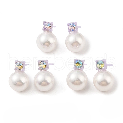 Hypoallergenic Bioceramics Zirconia Ceramic Stud Earrings EJEW-C111-15B-1
