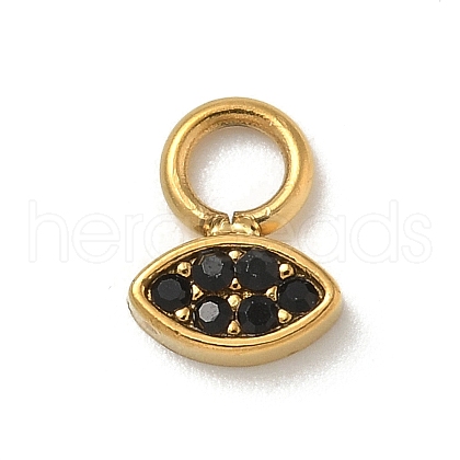 Ion Plating(IP) 304 Stainless Steel with Rhinestone Charms STAS-G351-12G-01-1
