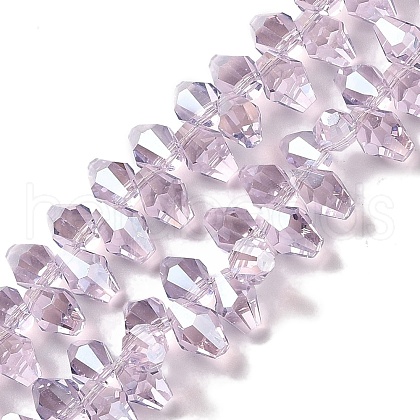 Pearl Luster Plated Electroplate Beads Strands EGLA-H104-07A-PL03-1
