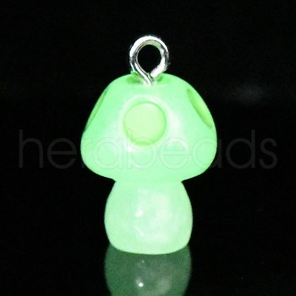 Spray Painted Luminous Resin Pendants RESI-A017-05B-1