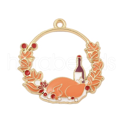 Thanksgiving Day Alloy Enamel Pendants FIND-Z064-03I-1