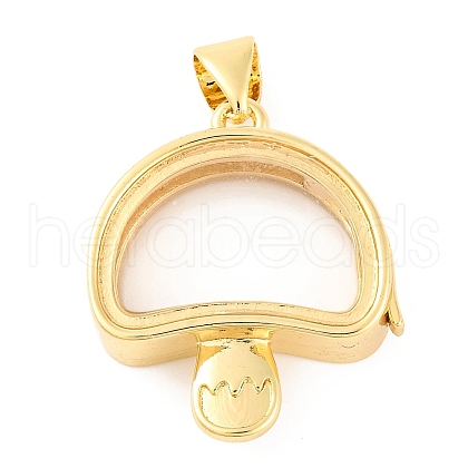 Rack Plating Brass Locket Pendants KK-F874-01G-01-1