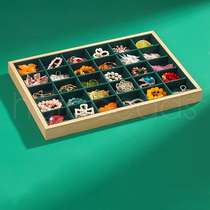 Velvet & Bamboo Jewelry Display Trays PW-WGCF8AC-04-1