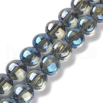 Transparent Electroplate Glass Bead Strands EGLA-P049-01A-FR05-1