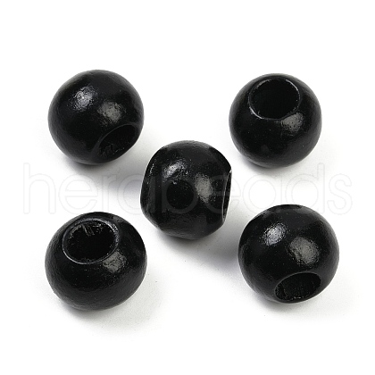 Spray Painted Wood Beads WOOD-F017-05D-1