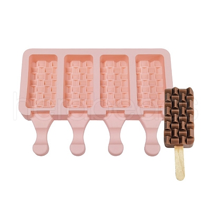 Food Grade DIY Rectangle Ice-cream Silicone Molds DIY-D062-05C-1