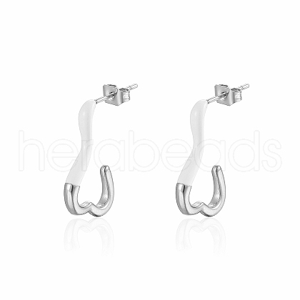 Non-Tarnish Stainless Steel Stud Earrings for Women MI0127-2-1