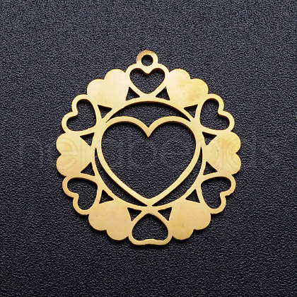 201 Stainless Steel Pendants STAS-Q201-JN343-2-1