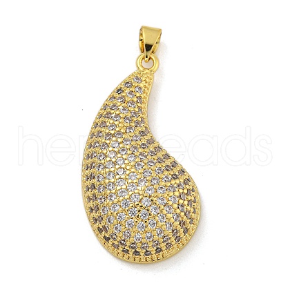 Rack Plating Brass Micro Pave Cubic Zirconia Pendants KK-I718-13G-1