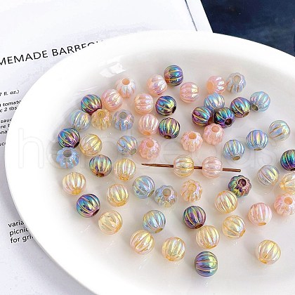 Opaque Acrylic European Beads OACR-F010-07-1