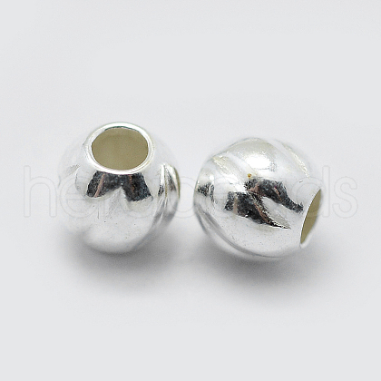 925 Sterling Silver Corrugated Spacer Beads STER-K171-41S-1