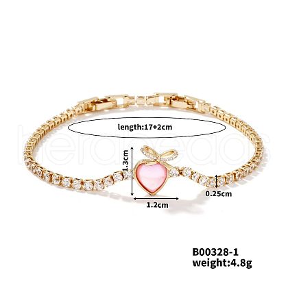 Cute Brass Heart-shaped Bracelets GS2317-1-1