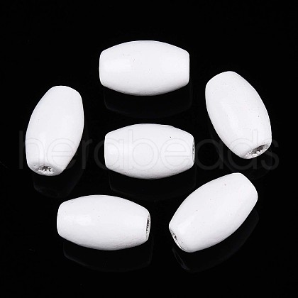 Spray Painted Schima Wood Beads WOOD-T032-29B-02-1
