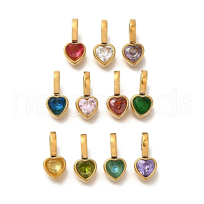 Ion Plating(IP) 304 Stainless Steel Rhinestone Pendants STAS-A104-10G-1