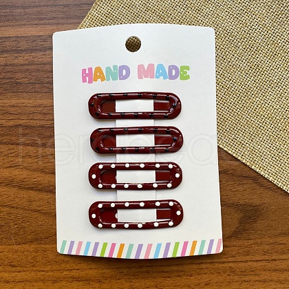 Metal Enamel Snap Hair Clips PW-WG7630D-01-1