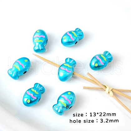 Opaque Acrylic Beads PW-WG55832-05-1