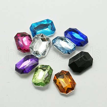 Imitation Taiwan Acrylic Rhinestone Cabochons GACR-A010-18x25mm-M-1