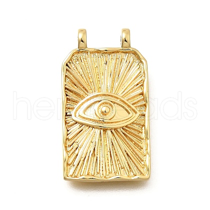 Rectangle Brass Pendants KK-S508-03D-G-1