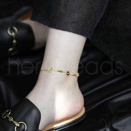 316L Surgical Stainless Steel Charm Anklets for Women FS-WG47470-03-1