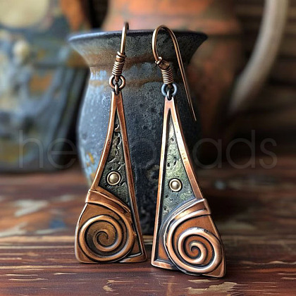 National Style Alloy and Plastic Dangle Earrings FS-WGBC682-01-1